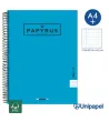 CUADERNO ESPIRAL  TAPA EXTRADURA    PAPYRUS04-UNICOLOR5 - A4+ - 80H - CUADRÍCULA 5MM - 90G - COLORES SURTIDOS