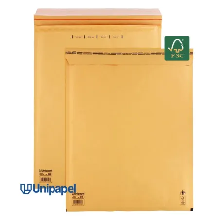 PAQUETE 10 BOLSAS BURBUJA Nº 20 340X470 MM 75 G FSC UNIPAPEL- Referencia UNIPAPEL Nº 10232000